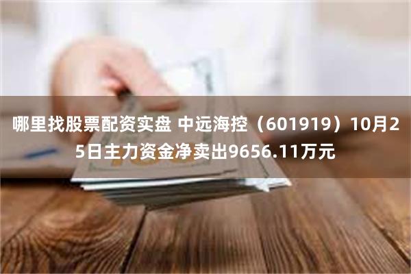 哪里找股票配资实盘 中远海控（601919）10月25日主力资金净卖出9656.11万元